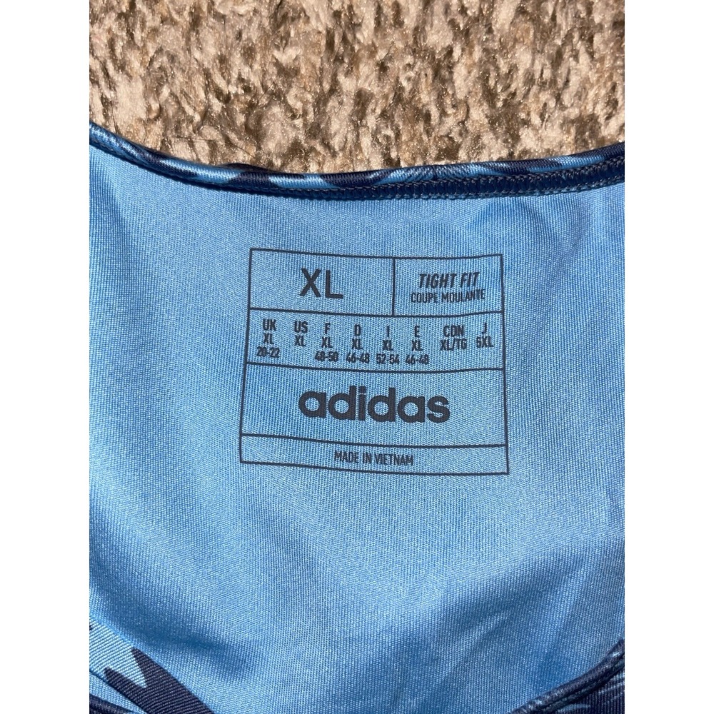 Adidas All Me AOP L Women's Performance Tight Fit Shorts & Short Tank/Bra Set XL - Picture 5 of 11